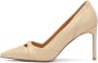 Kazar Stiletto pumps met uitgesneden bovenkant aan de voorkant Beige Dames - Thumbnail 6