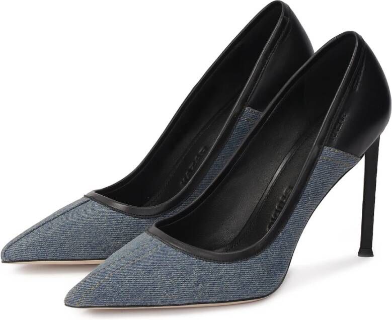 Kazar Studio Blauw-zwart gecombineerd materiaal pumps Blue Dames