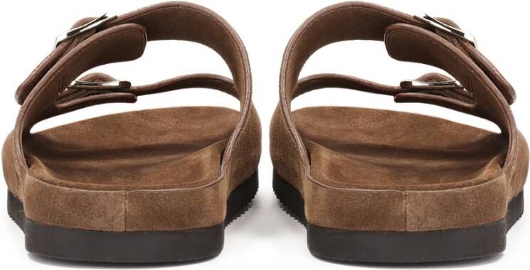 Kazar Studio Bruine slides met gespen Brown Heren