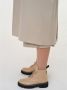 Kazar Studio Dames beige platte enkellaarsjes Beige Dames - Thumbnail 3