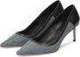 Kazar Studio Denim stof en leren pumps Blue Dames - Thumbnail 3