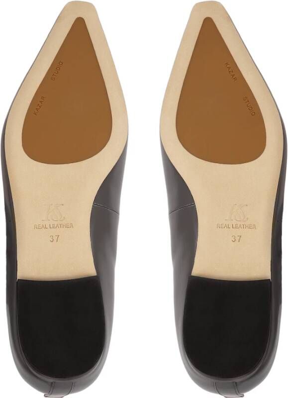 Kazar Studio Grijze platte pumps met uitgesneden bovenkant Gray Dames