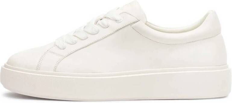 Kazar Studio Heren leren sneakers op een gelabelde zool White Heren