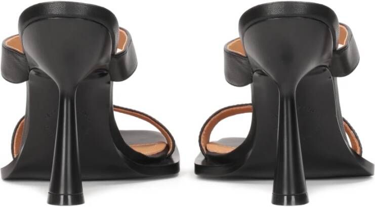 Kazar Studio Leren stilettohak muiltjes Black Dames