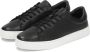 Kazar Studio Minimalistische zwarte gladleren sneakers Black Heren - Thumbnail 2