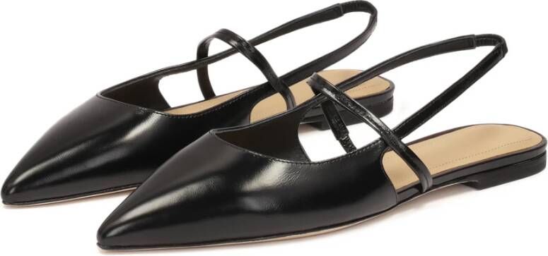 Kazar Studio Platte pumps met open hiel Black Dames