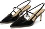 Kazar Zwarte Lakleren Pumps Open Hiel Black Dames - Thumbnail 4