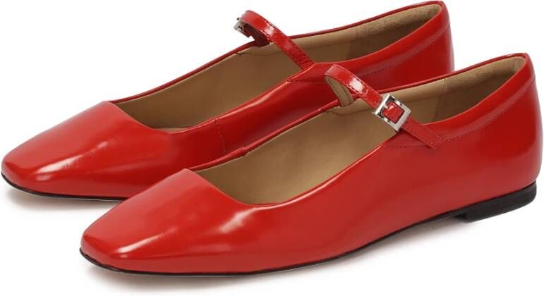 Kazar Studio Rode ballerina's met Mary Jane-stijl bandje Red Dames