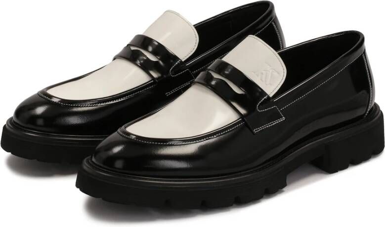 Kazar Studio Slip-on tweekleurige lakleren loafers Black Heren