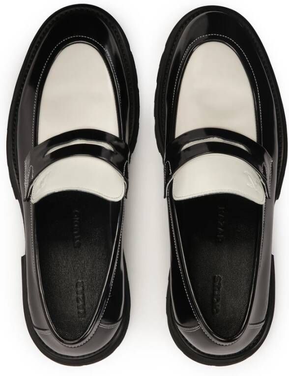 Kazar Studio Slip-on tweekleurige lakleren loafers Black Heren