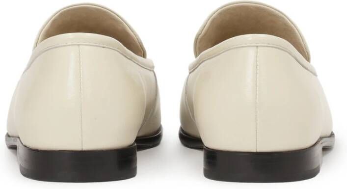 Kazar Studio Witte leren halfhoge schoenen met zwarte zool White Dames