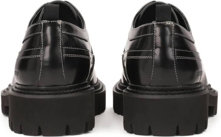 Kazar Studio Zwarte halfschoenen met contrasterende bies Black Heren