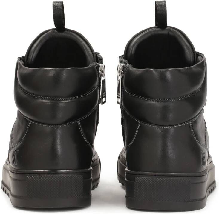 Kazar Studio Zwarte hoge leren sneakers met veters Black Heren