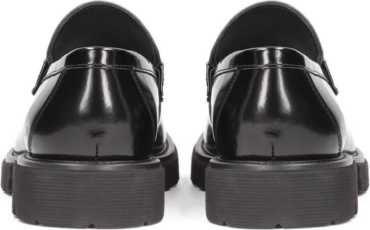 Kazar Studio Zwarte leren heren penny loafers Black Heren