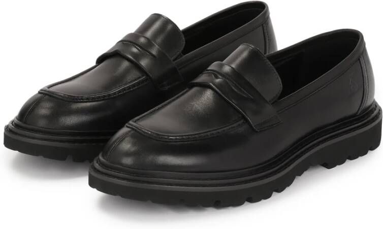 Kazar Studio Zwarte loafers op een dikkere zool Black Heren