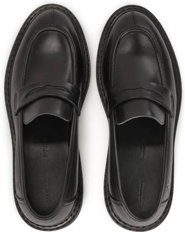 Kazar Studio Zwarte loafers op een dikkere zool Black Heren