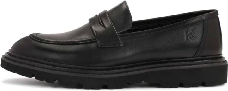 Kazar Studio Zwarte loafers op een dikkere zool Black Heren