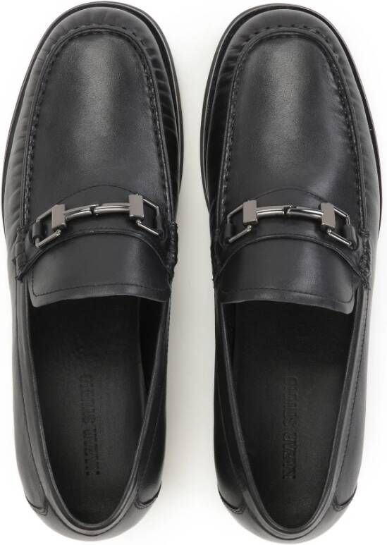 Kazar Studio Zwarte loafers voor heren met metalen decoratie Black Heren