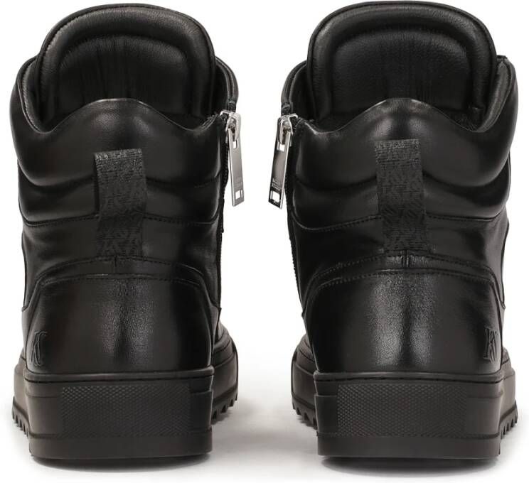 Kazar Studio Zwarte sneakers met hoge schacht en verborgen veters Black Heren