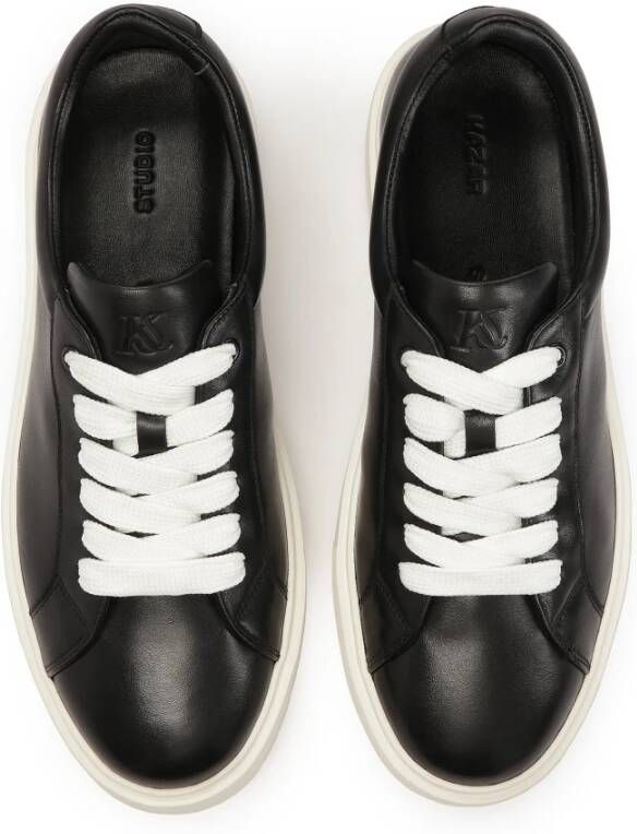 Kazar Studio Zwarte sneakers op contrasterende zool Black Heren