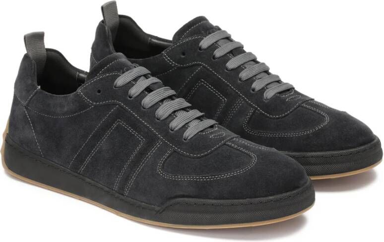 Kazar Suède halfschoenen met opvallende stiksels Blue Heren