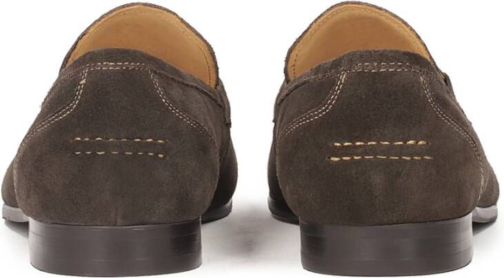 Kazar Suede Horsebit Loafers met metalen staaf Brown Heren