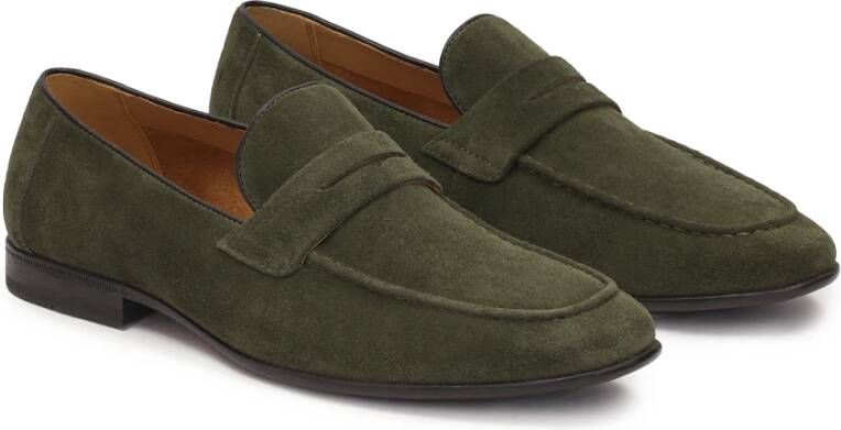 Kazar Suède loafers in khaki kleur Beige Heren