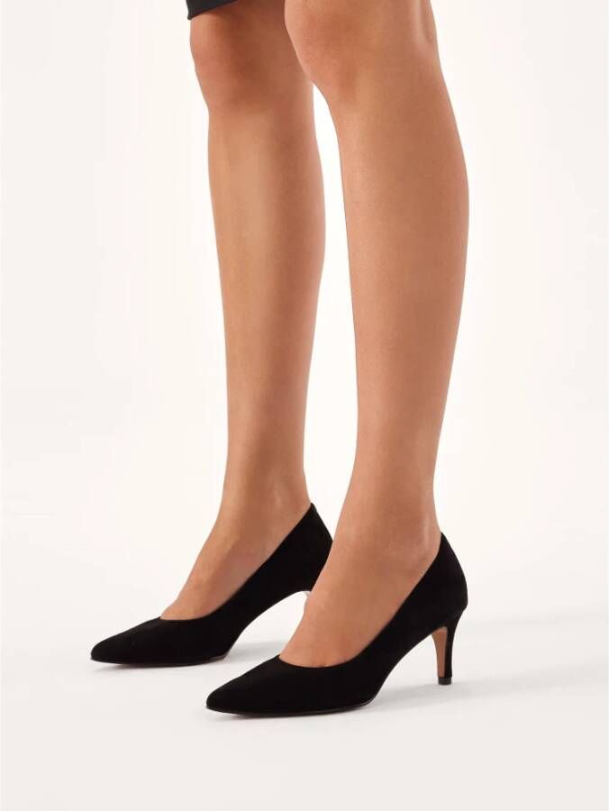 Kazar Suede minimalistische pumps Black Dames