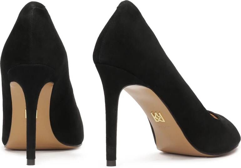 Kazar Suede pumps met uitgesneden bovenkant Black Dames