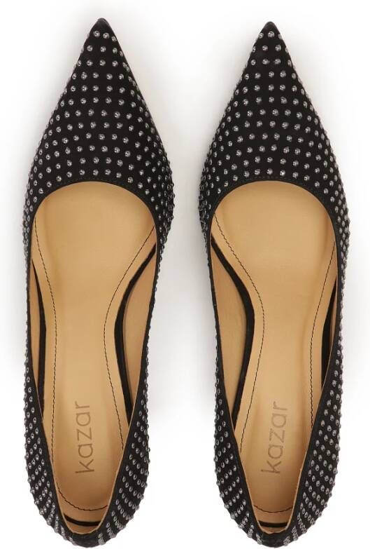 Kazar Suede pumps versierd met kleine studs Black Dames