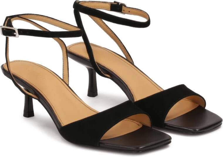 Kazar Suède sandalen met een aantrekkelijke hak Black Dames