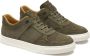 Kazar Suede sneakers in khaki kleur op witte zool Green Heren - Thumbnail 2