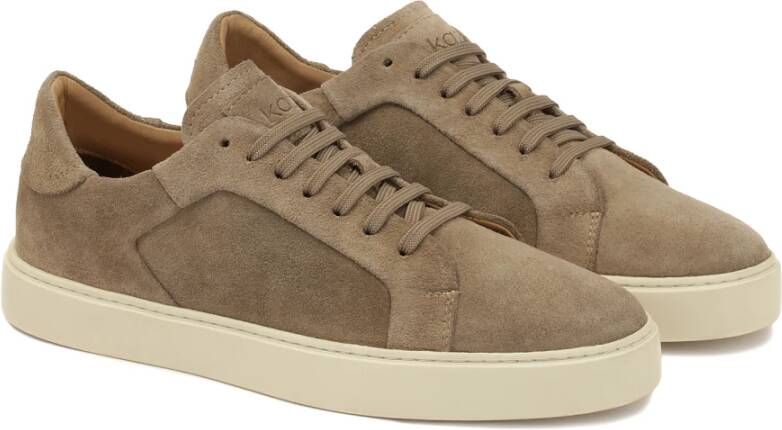 Kazar Suede sneakers in taupe kleur Beige Heren