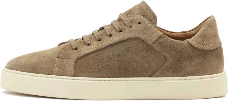 Kazar Suede sneakers in taupe kleur Beige Heren