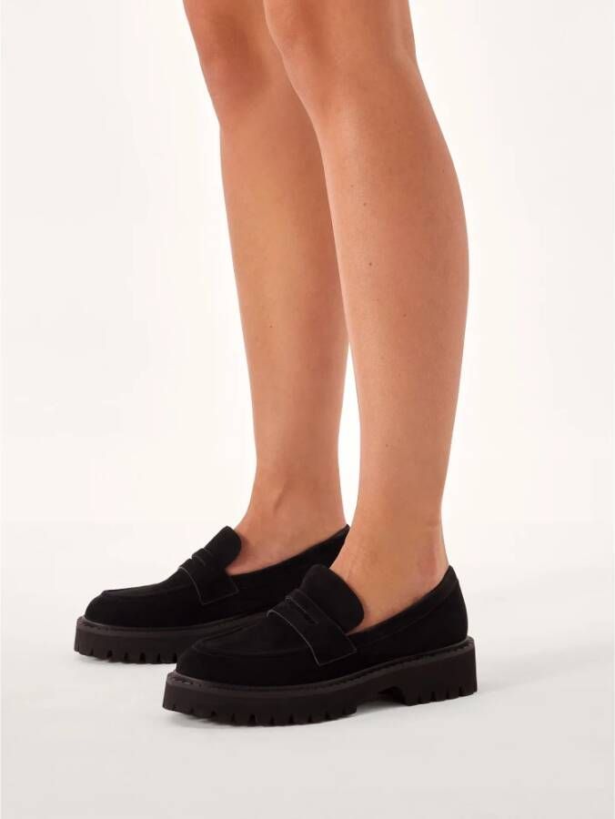 Kazar Suede zwarte instappers Black Dames