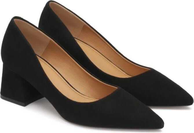 Kazar Suede zwarte minimalistische pumps Black Dames