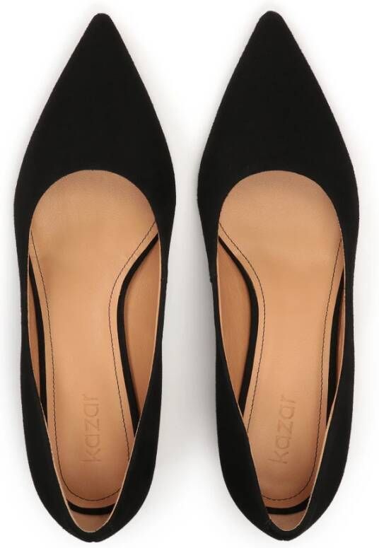 Kazar Suede zwarte minimalistische pumps Black Dames