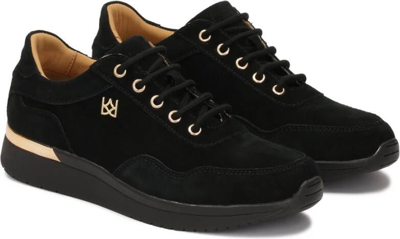 Kazar Suede zwarte sneakers Black Dames