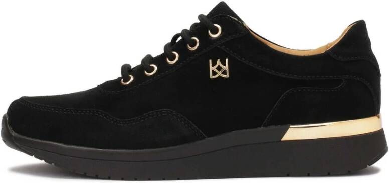 Kazar Suede zwarte sneakers Black Dames