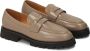 Kazar Taupe leren halfschoenen met contrasterende zool Beige Dames - Thumbnail 2