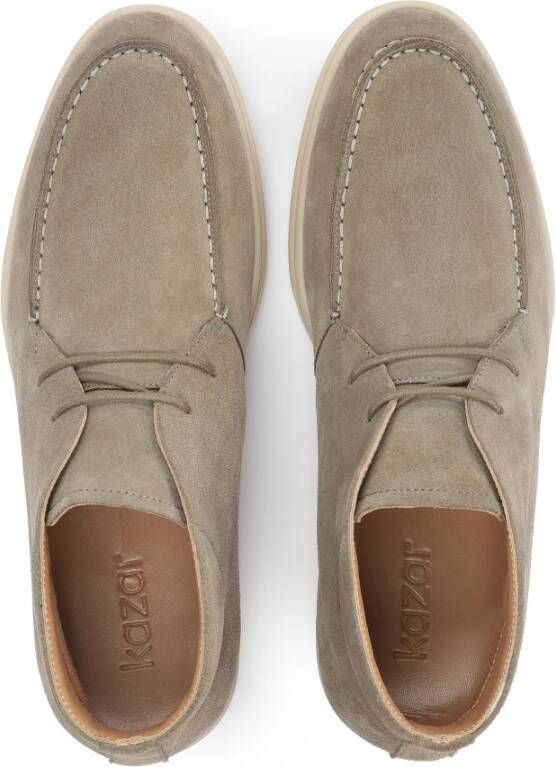 Kazar Taupe Suède Oxford Schoenen Beige Heren