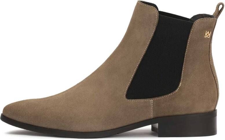 Kazar Taupekleurige suède pantoffels Beige Dames