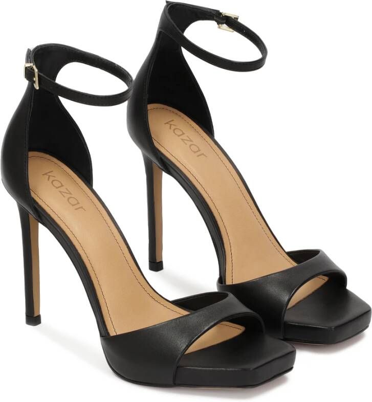 Kazar Tijdloze graanleren sandalen Black Dames