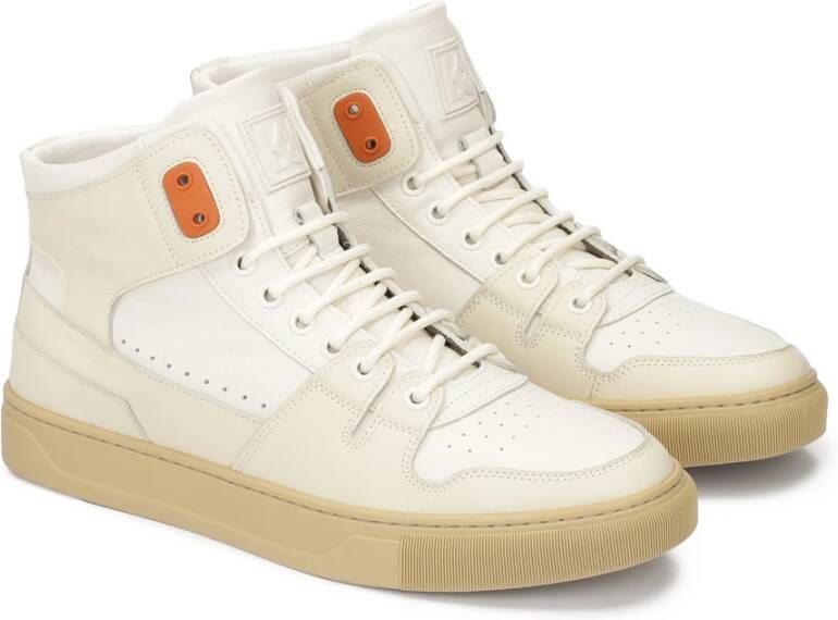 Kazar Tijdloze herensneakers met hoge schacht White Heren