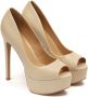 Kazar Tijdloze open teenpumps Beige Dames - Thumbnail 2