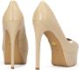 Kazar Tijdloze open teenpumps Beige Dames - Thumbnail 3