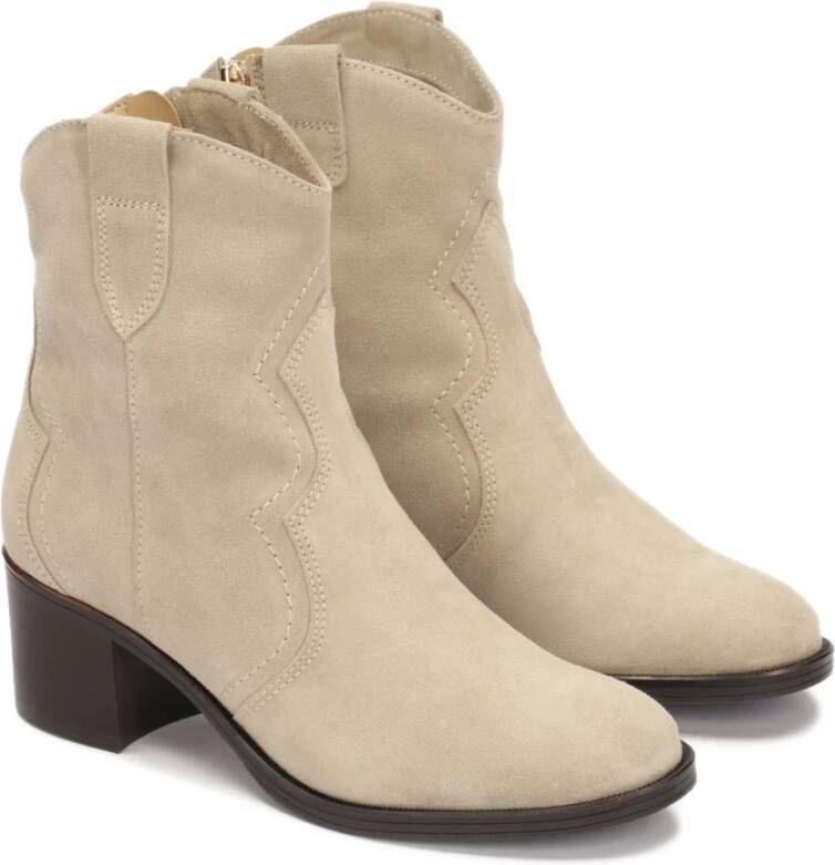 Kazar Tijdloze suède cowboy laarzen Beige Dames