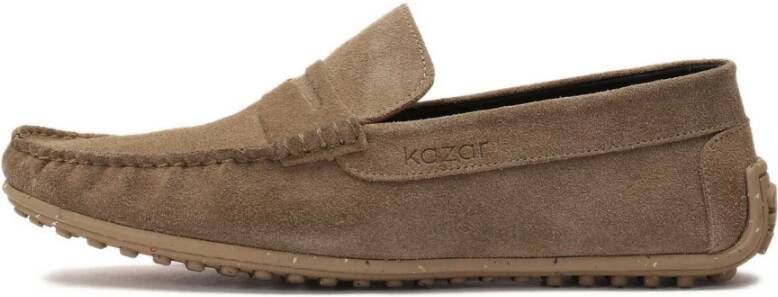 Kazar U-gestikte suède mocassins Beige Heren