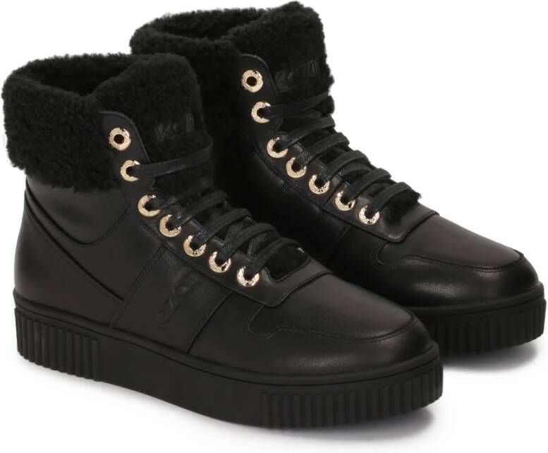 Kazar Veterschoenen gevoerd met nepbont Black Dames