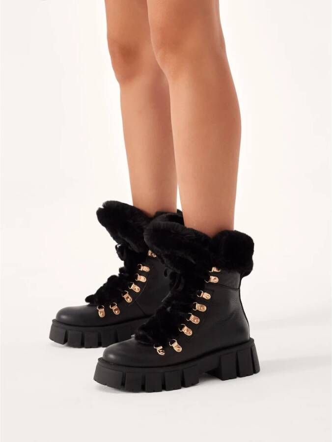 Kazar Veterschoenen met bont Black Dames